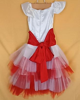 vestito bimba damigella anni 5/6 sartoriale 