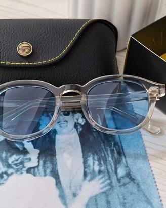 MOSCOT 49 Blu Trasparenti Nuovi con Scatola