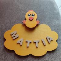 Scritta in legno Mattia