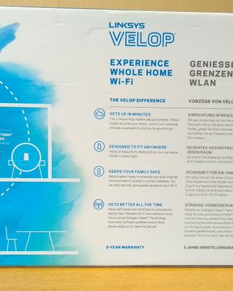 Linksys Velop AC3600 Sistema Mesh Wi-Fi - 3 Pezzi