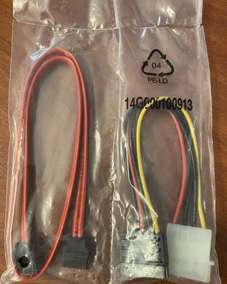 10 Kit cavo sata + adattatore  molex-sata