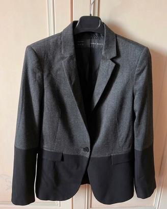 Blazer Zara Bicolor Grigio Antracite e Nero