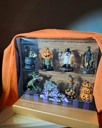 Set Raro Villaggio Halloween 8 Statuine Collezione