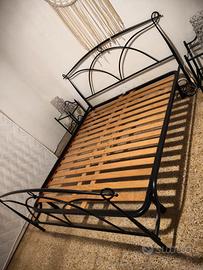 letto ferro battuto più rete