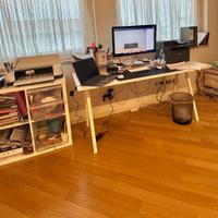 Scrivania + Kallax colore bianco