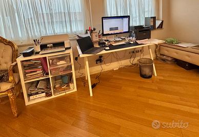 Scrivania + Kallax colore bianco