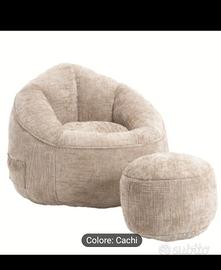 Pouf sacco sedia poltrona nuova ancora imballato