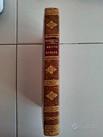 Libro vintage "Trattato del dritto romano", 1852