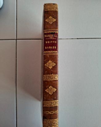 Libro vintage "Trattato del dritto romano", 1852