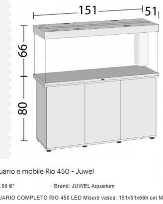 Acquario e mobile - JUWEL RIO 450