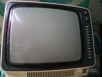 Televisore Philips vintage anni '80 bianco e nero