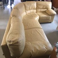 Divano letto in pelle