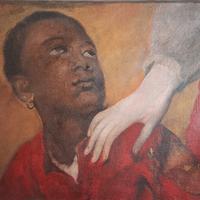 Antico Dipinto Olio su Tela-