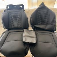 Fodere sedili auto nere tessuto/ecopelle nuove