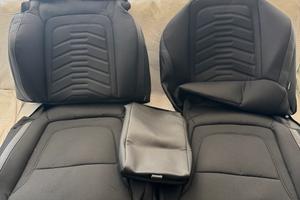 Fodere sedili auto nere tessuto/ecopelle nuove