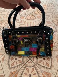 Borsa da donna DeG simil pelle lucida multicolore