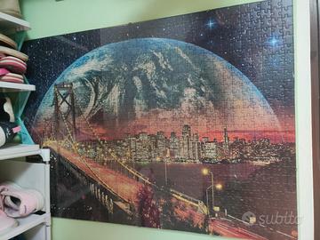 quadro con puzzle Golden gate