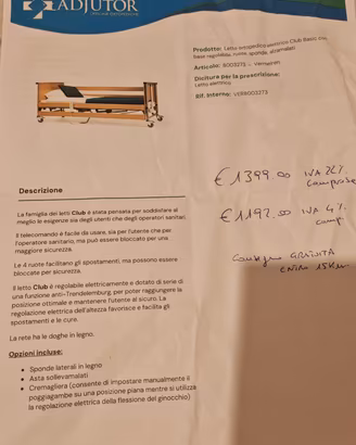 letto electrico 