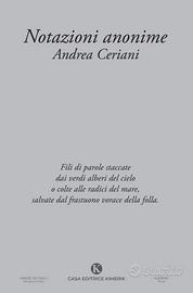 Libro "Notazioni anonime" di Andrea Ceriani