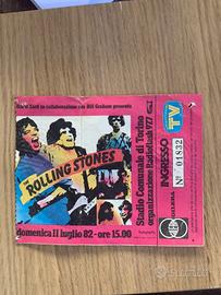 Biglietto concerto Rolling Stones Torino '82