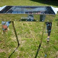 Barbecue + cuoci arrosticini spiedini inox sm50