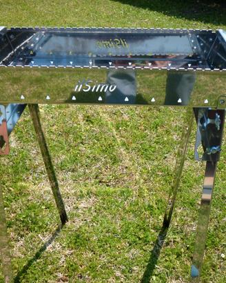 Barbecue + cuoci arrosticini spiedini inox sm50
