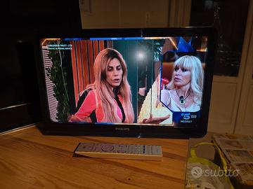 tv LCD full HD Philips da 22 pollici. digitale 