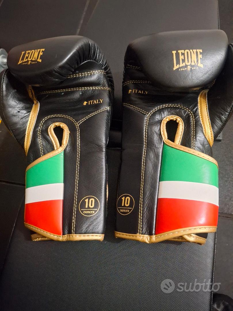 Guantoni Da Boxe Leone 1947 - Italia '47, Imbottitura In Poliuretano, Chiusura Velcro