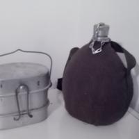 Militaria - Borraccia e gamella VVF