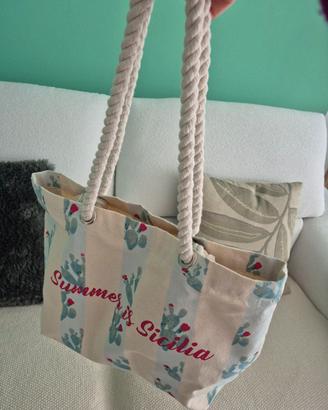 Borsa da spiaggia in cotone