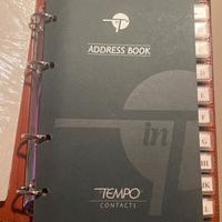 Agenda telefonica vintage in pelle marrone