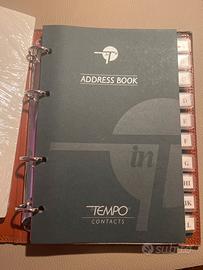 Agenda telefonica vintage in pelle marrone