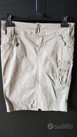 Gonna in cotone al ginocchio