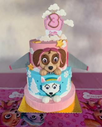 Torta finta skye paw patrol