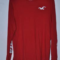 T-shirt maniche lunghe Hollister uomo rossa TG M
