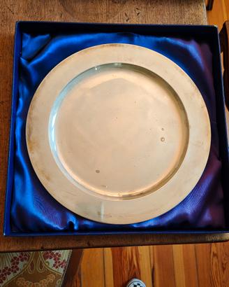 sottopiatto argento 800 massiccio 27 cm  con scato
