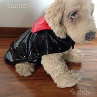 Impermeabile lucido in finta pelle nera misura cm