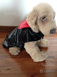 Impermeabile lucido in finta pelle nera misura cm