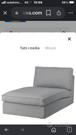 Chaise longue divanetto ikea grigio chiaro