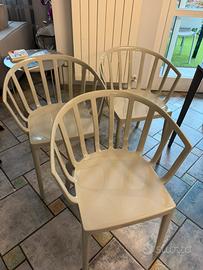 3 sedie kartell venice grige