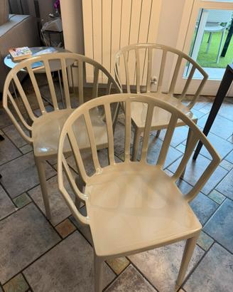 3 sedie kartell venice grige