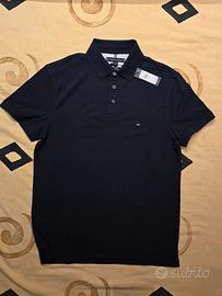 Polo Tommy Hilfiger blu, uomo, nuova Taglia M