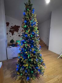 Albero di Natale slim. h 2,40  effetto realistico
