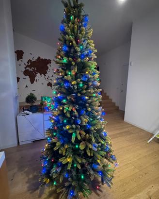 Albero di Natale slim. h 2,40  effetto realistico