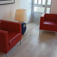 Coppia Poltroncine in pelle vintage
