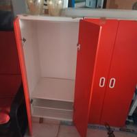 2 Armadi IKEA STUVA rosso/bianco 