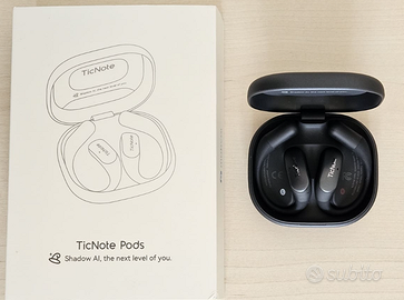 TicNote Pods cuffie 4G con registratore appunti AI