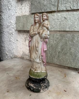 Statua Madonna Biscuit Dipinta