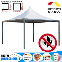 Copertura gazebo 6x6 tettoia acciaio carport auto