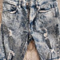 Shorts Uomo BERSHKA  Denim Super Skinny Fit Eur 38